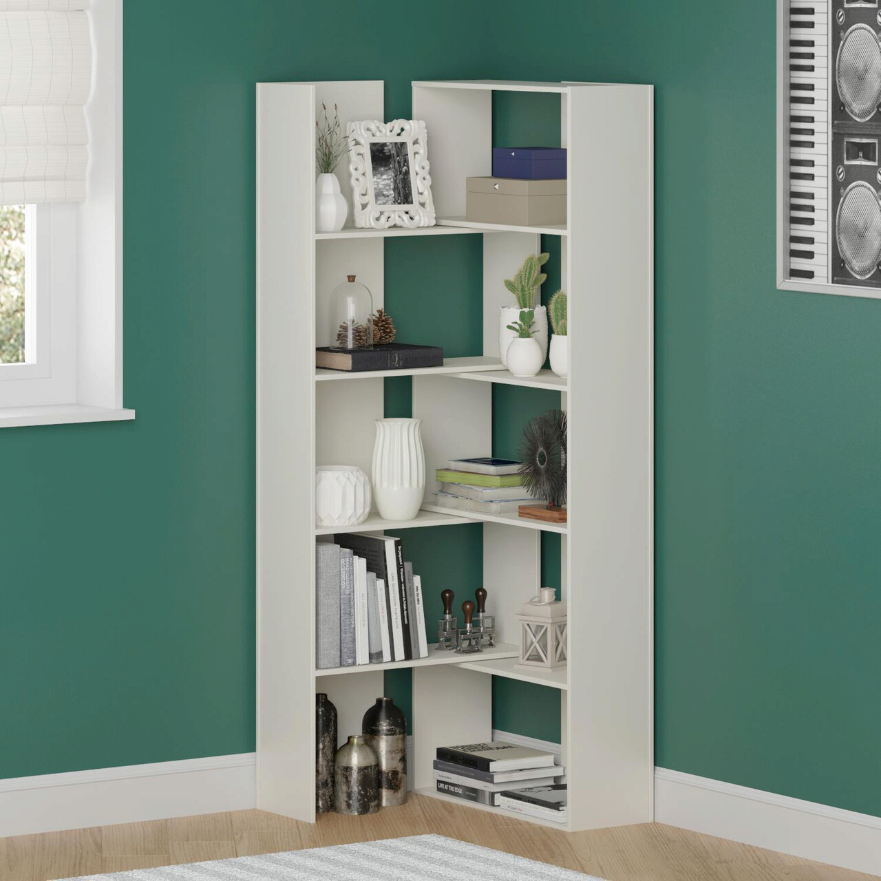 Corp biblioteca, Hanah Home, Save, 140x180x29.5 cm, Alb - imagine 5